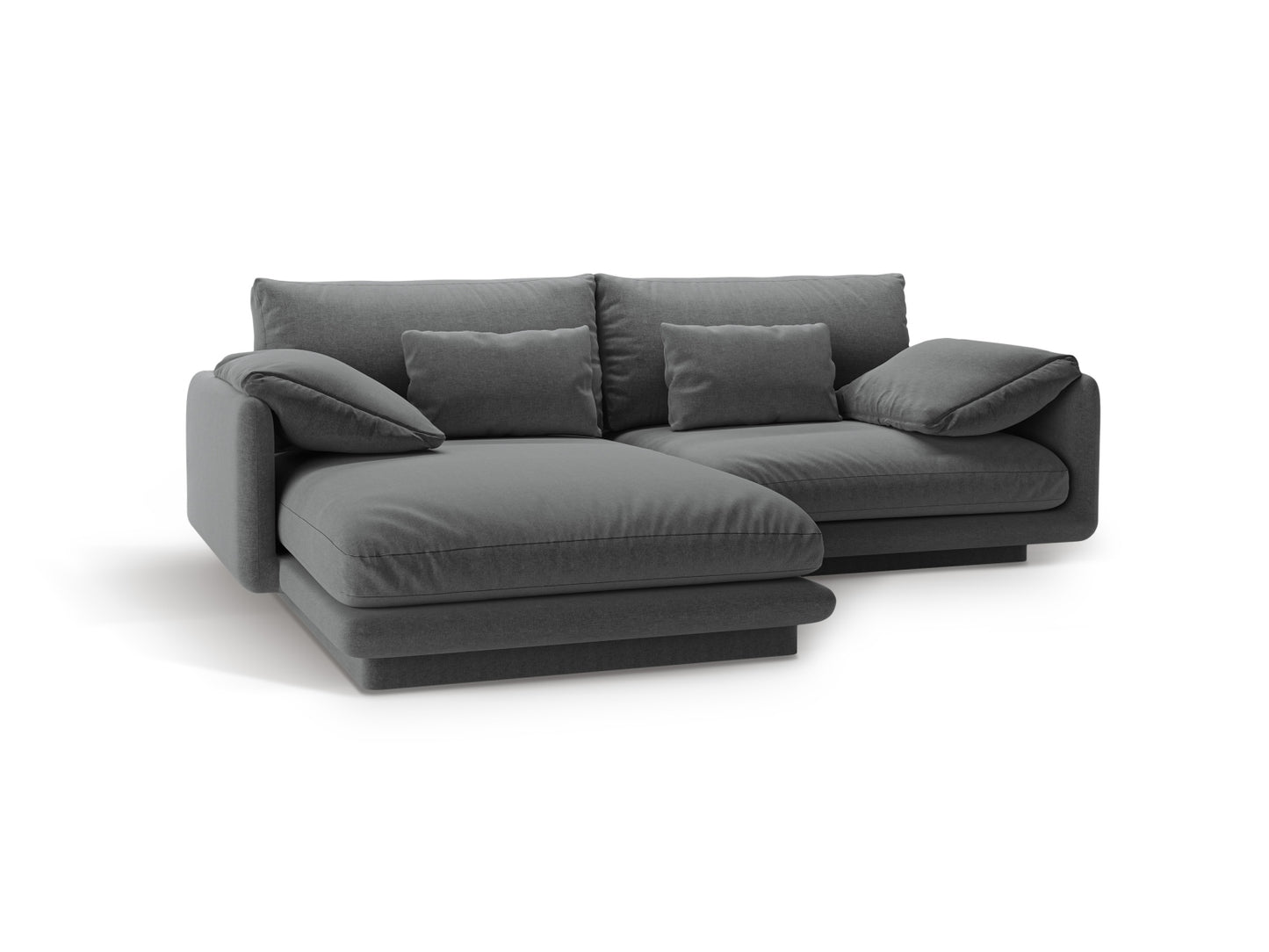 Ecksofa Strukturstoff Dunkelgrau Torino — Maße und Details