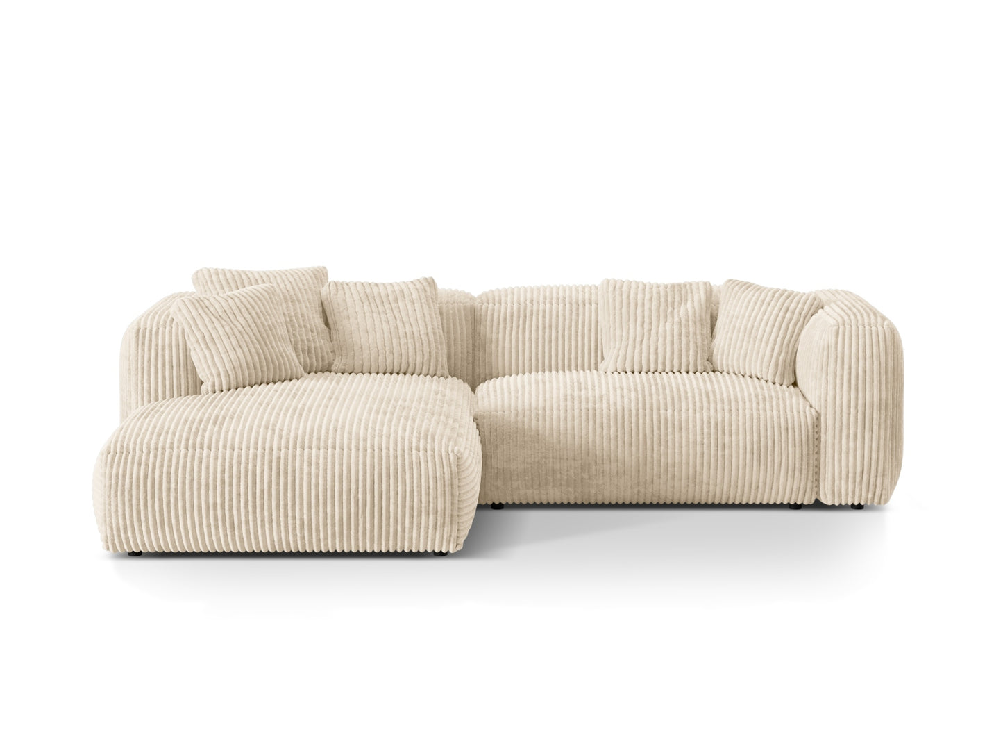 Ecksofa Cord Acorn Martina — Light Beige