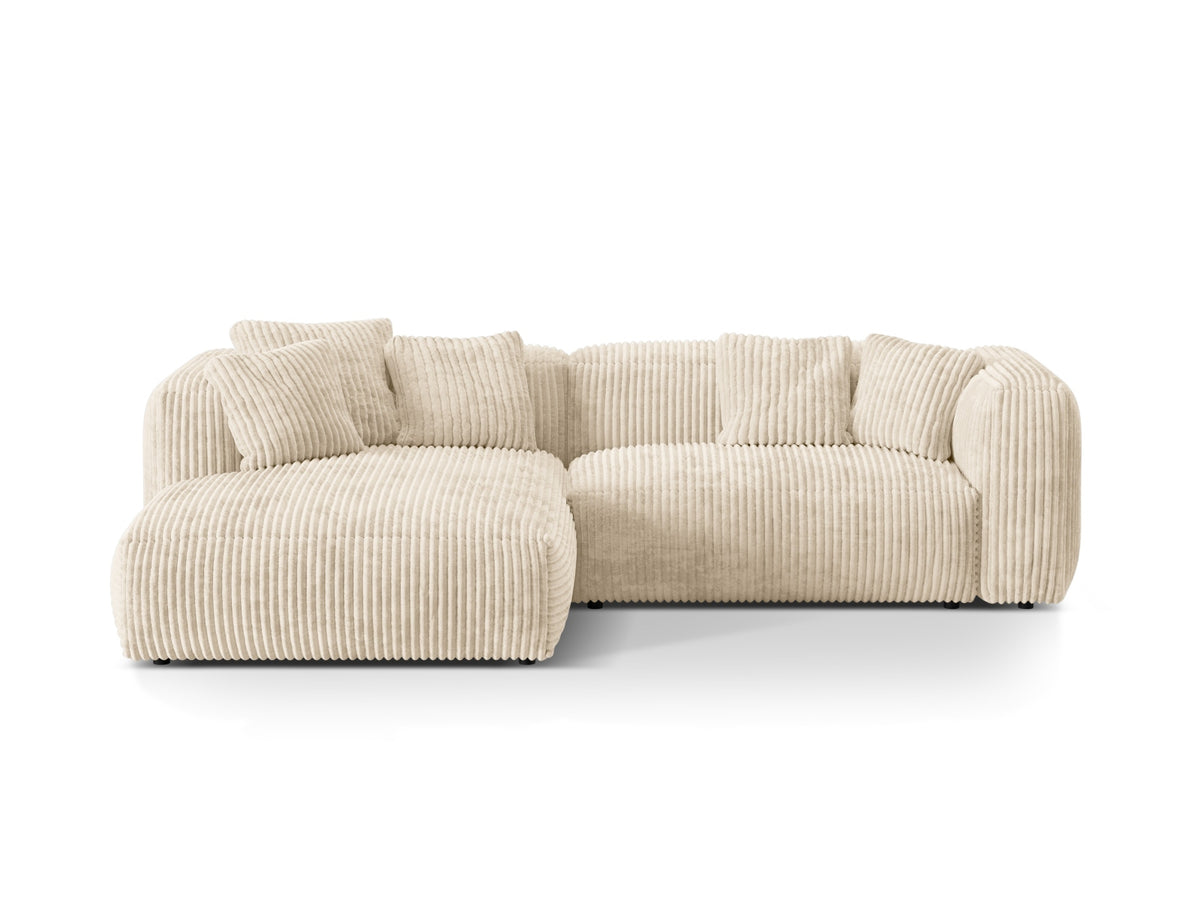 Martina Modular Corner Sofa XL, 2 Seats, 280x176 cm — Light Beige / Left