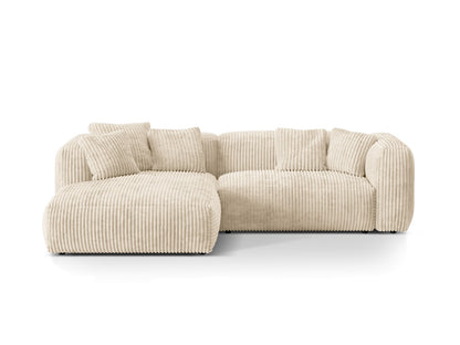 Ecksofa Cord Acorn Martina — Light Beige
