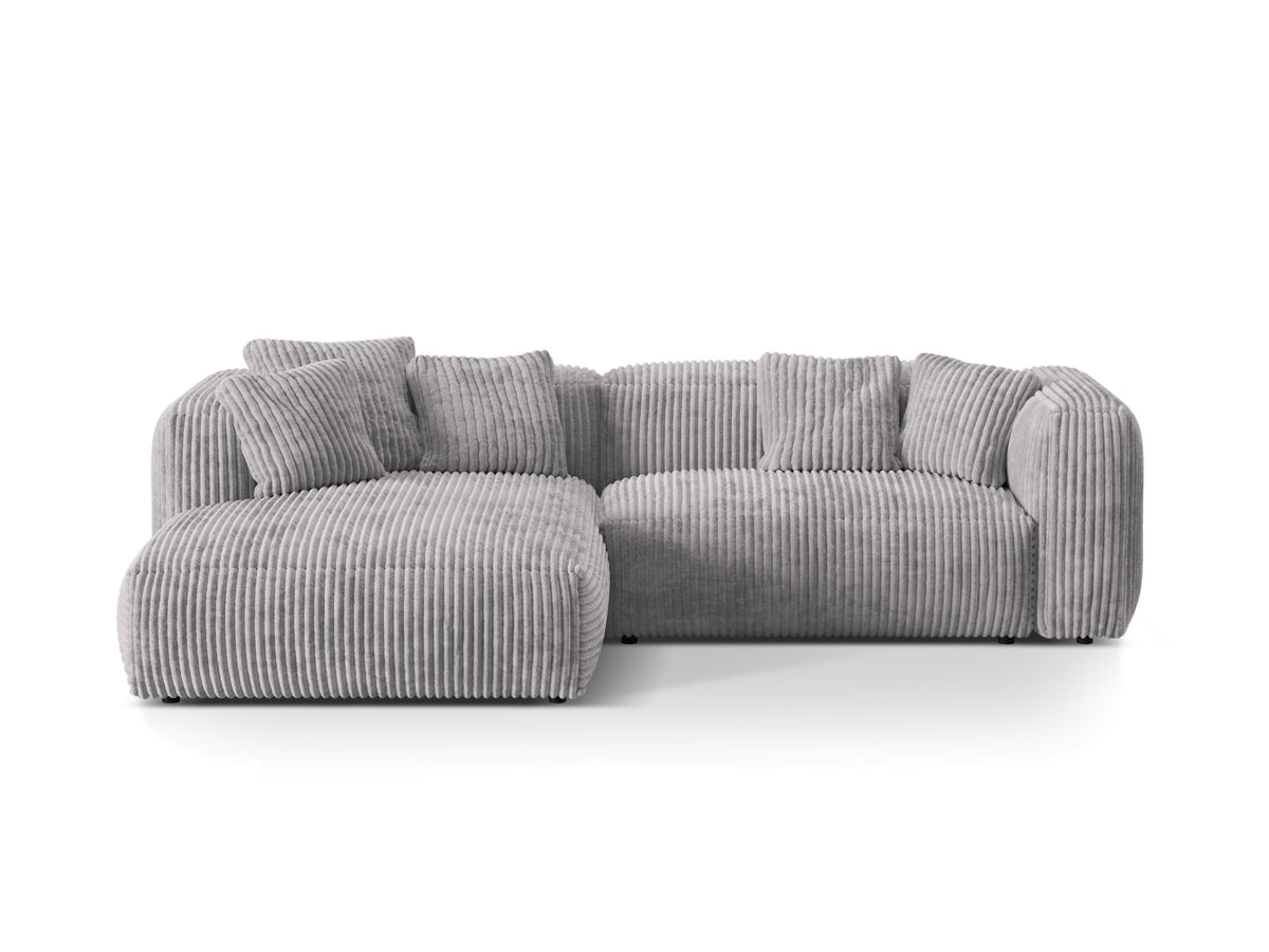Martina Modular Corner Sofa XL, 2 Seats, 280x176 cm — Light Grey / Left