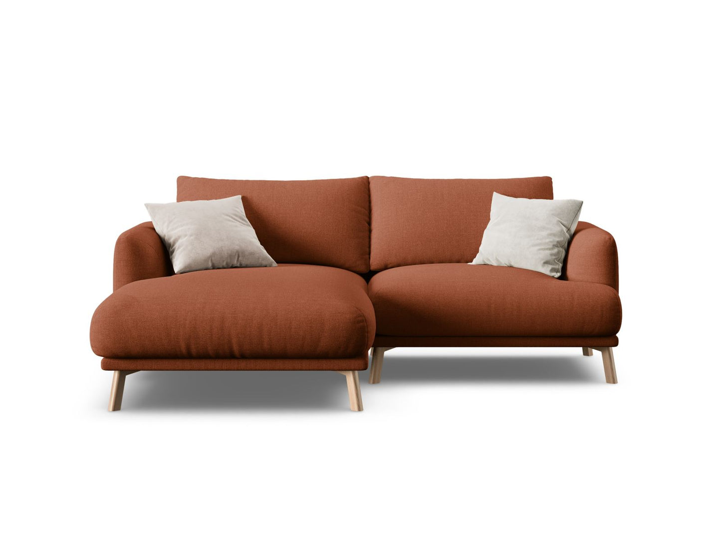 Ecksofa Strukturstoff Beige Naomi — Brick
