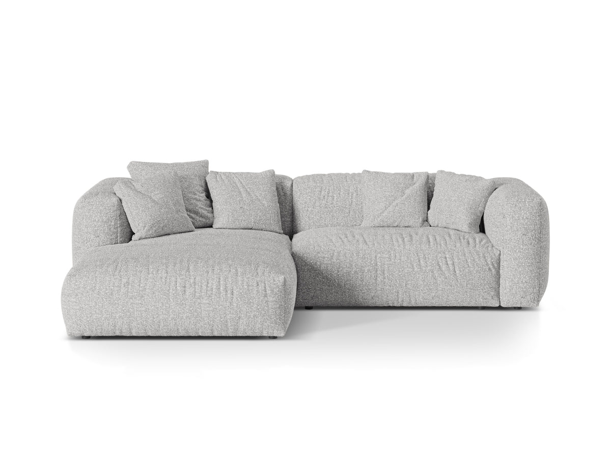 Martina Modular Corner Sofa XL, 2 Seats, 280x176 cm — Silver / Left