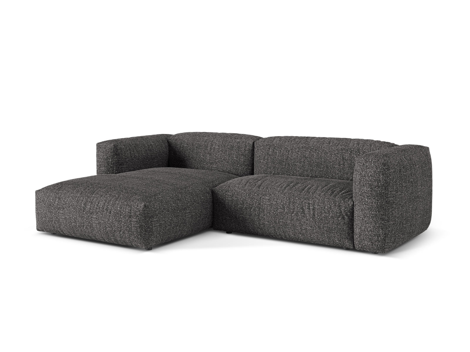 Ecksofa Bouclé Anthrazit Martina — Detailansicht