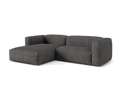 Ecksofa Bouclé Anthrazit Martina — Detailansicht