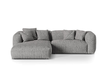 Ecksofa Bouclé Anthrazit Martina — Graphite