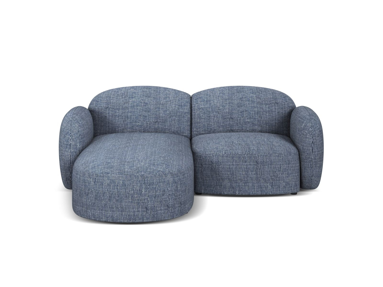 Ecksofa Strukturstoff Blue Melange Blair — Blue Melange