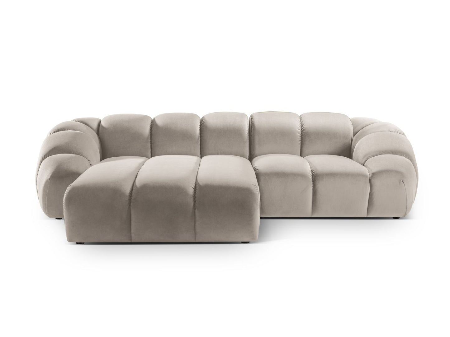 Ecksofa Samt Beige Diana — Beige