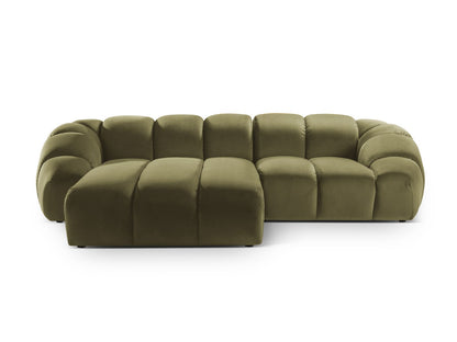 Ecksofa Samt Beige Diana — Green