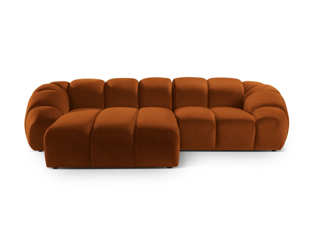 Diana Corner Sofa, 3 Seats, 294x182 cm — Terracotta / Left