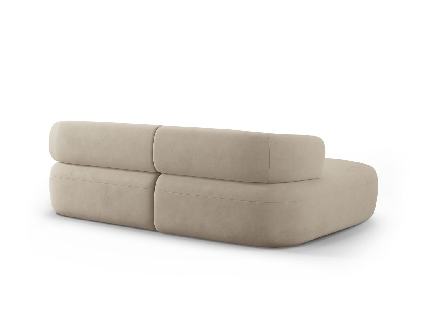 Ecksofa Samt Beige Jenny — Maße und Details