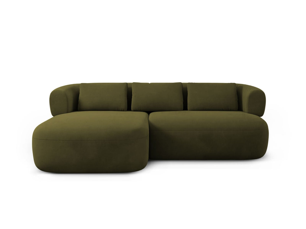 Jenny Corner Sofa, 5 Seats, 200x145 cm — Green / Left