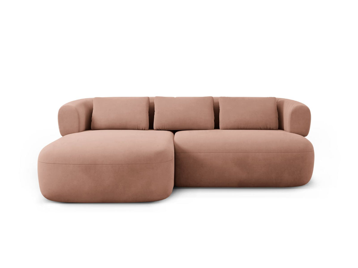 Jenny Corner Sofa, 5 Seats, 200x145 cm — Pink / Left