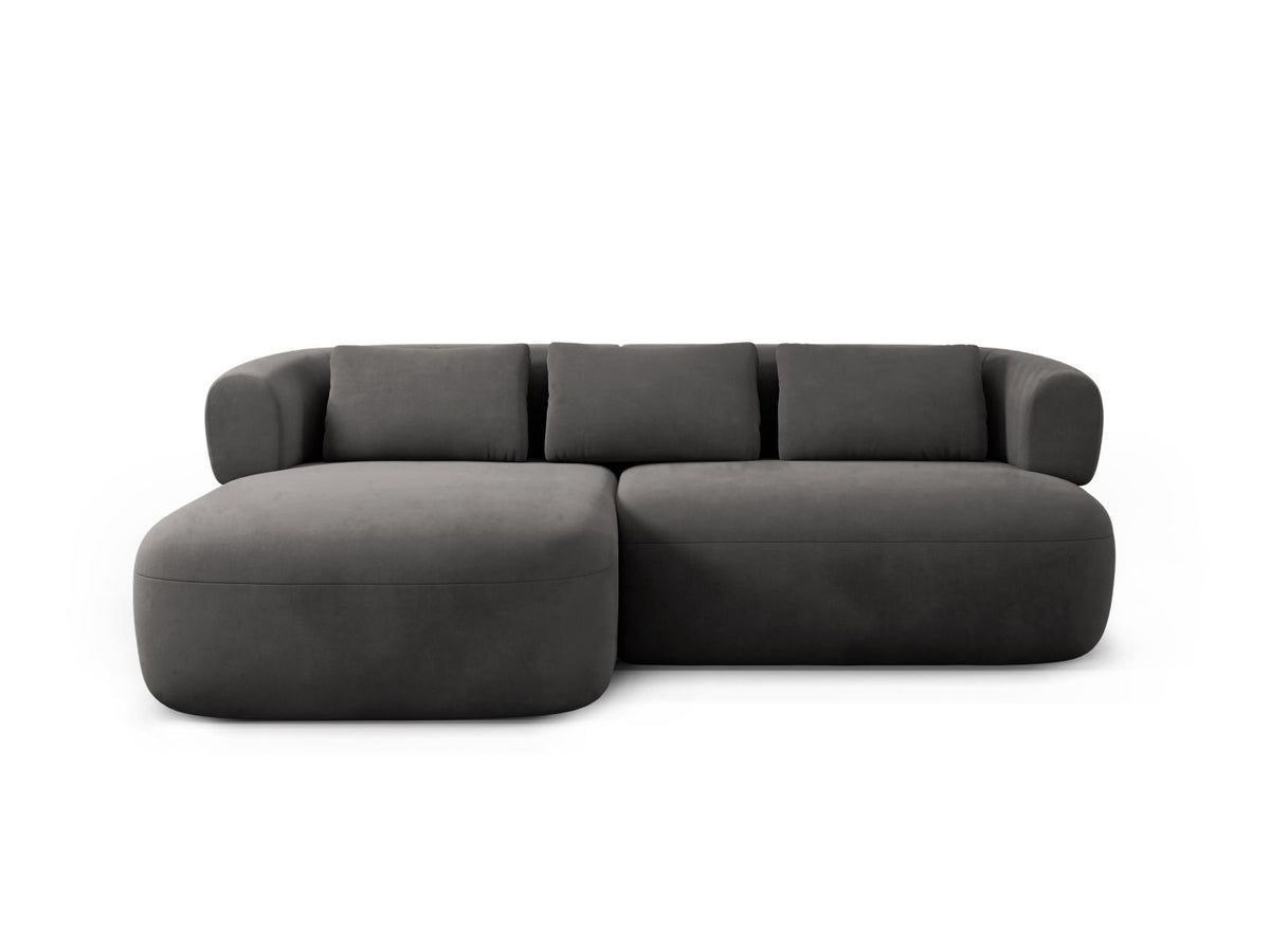 Jenny Corner Sofa, 5 Seats, 200x145 cm — Dark Grey / Left