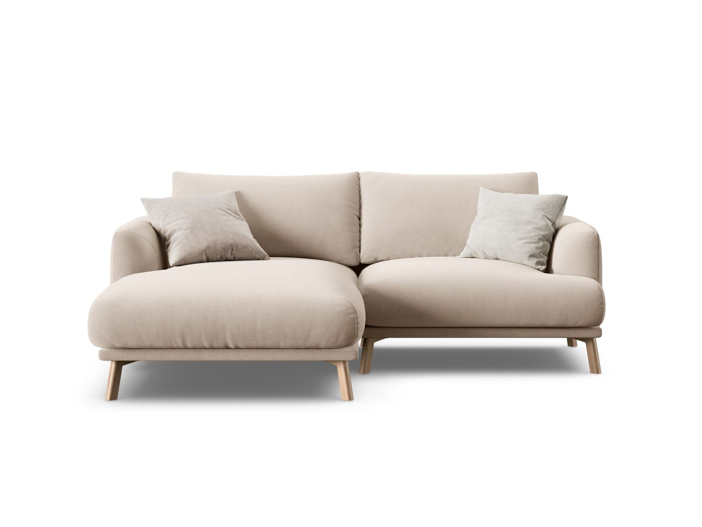 Ecksofa Samt Beige Naomi — Beige