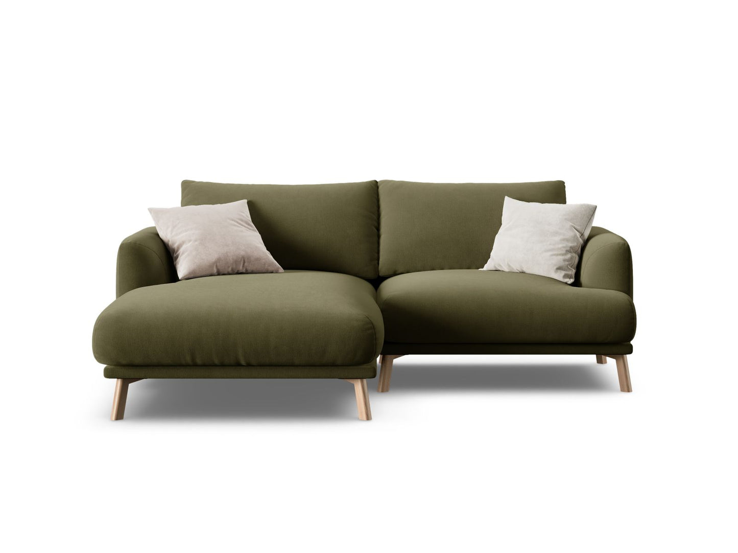 Ecksofa Samt Beige Naomi — Green