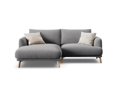 Ecksofa Samt Beige Naomi — Grey