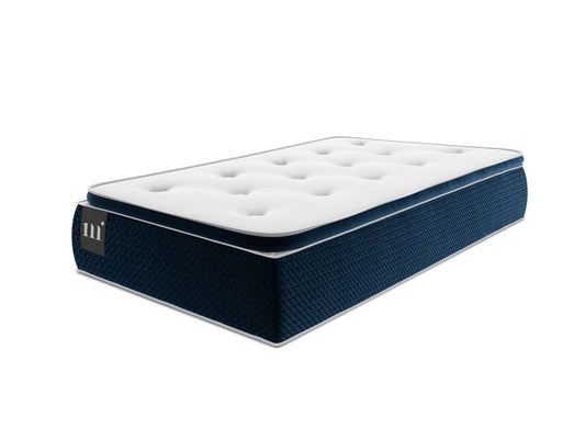 Beni Pocket Spring Mattress — White and Blue