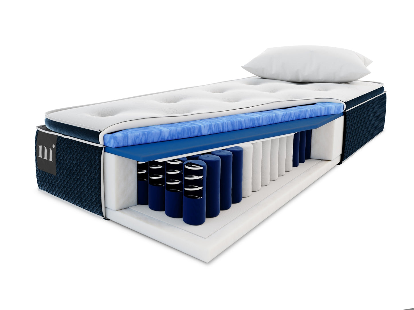 Matratze Strukturstoff White and Blue Beni — Maße und Details