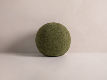 Kissen Bouclé Beige Ball — Green
