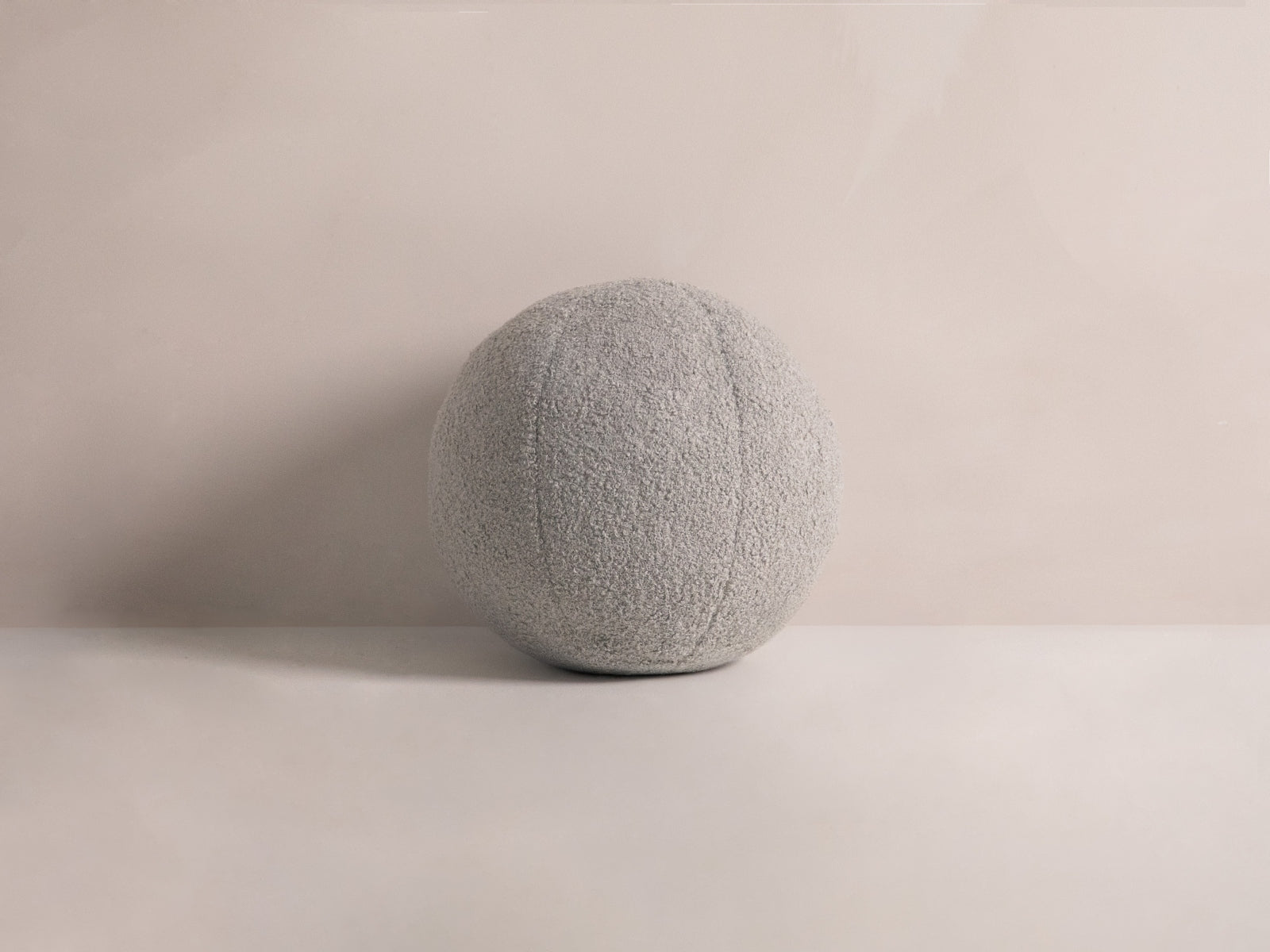 Ball Pillow, 30x30 cm — Light Grey