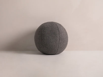 Kissen Bouclé Beige Ball — Grey