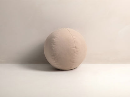 Kissen Samt Beige Ball — Beige