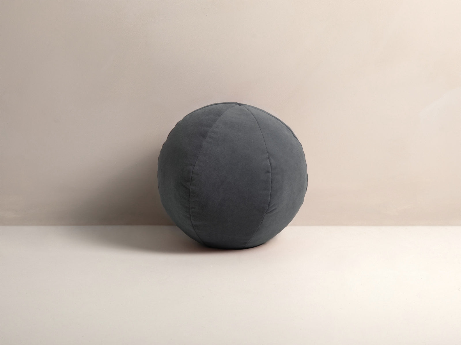 Ball Velvet Pillow, 30x30 cm — Grey