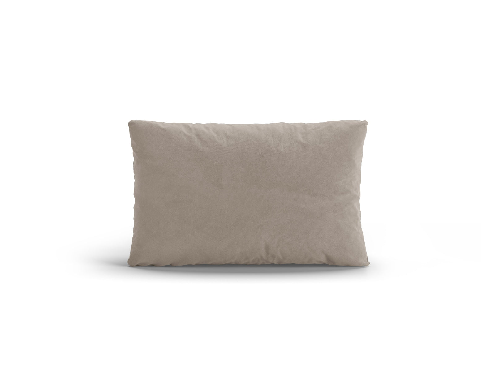 Poppy Velvet Pillow, 50x10 cm — Light Beige