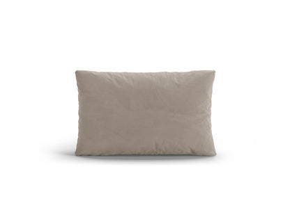Poppy Velvet Pillow, 50x10 cm — Light Beige