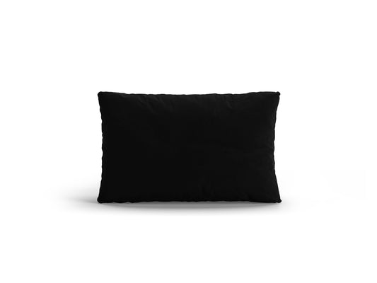 Poppy Velvet Pillow, 50x10 cm — Black