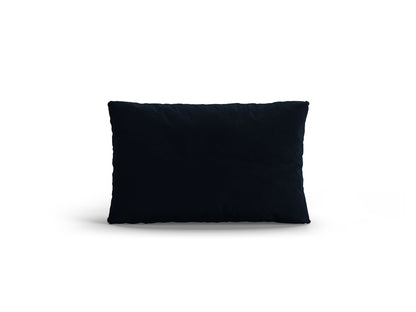 Kissen Samt Schwarz Poppy — Royal Blue