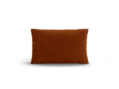 Kissen Samt Schwarz Poppy — Terracotta