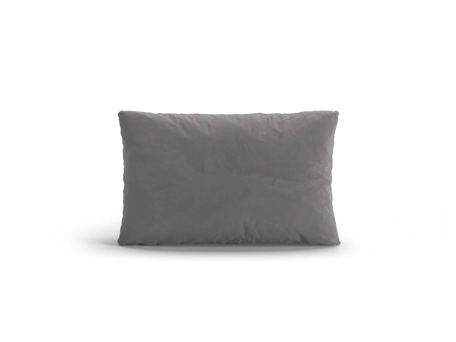 Poppy Velvet Pillow, 50x10 cm — Grey