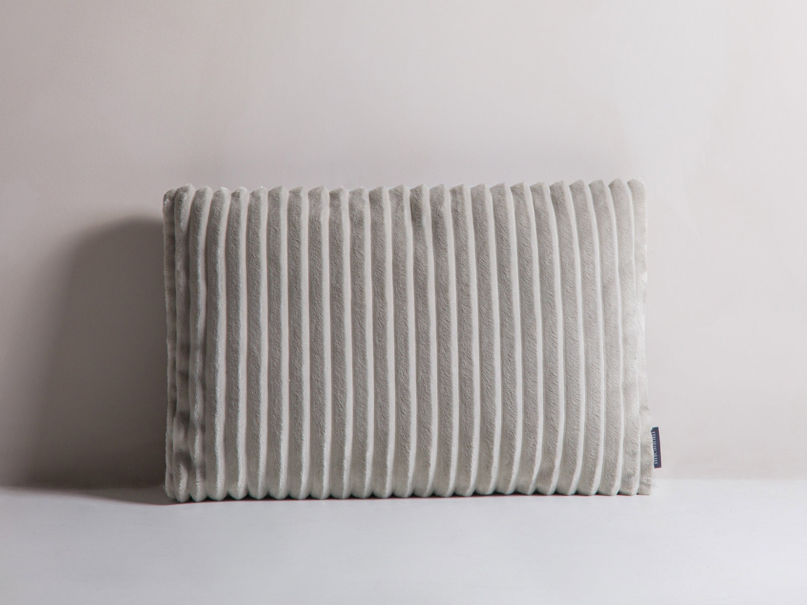 Stripy Pillow, 60x14 cm — Silver, Light Grey