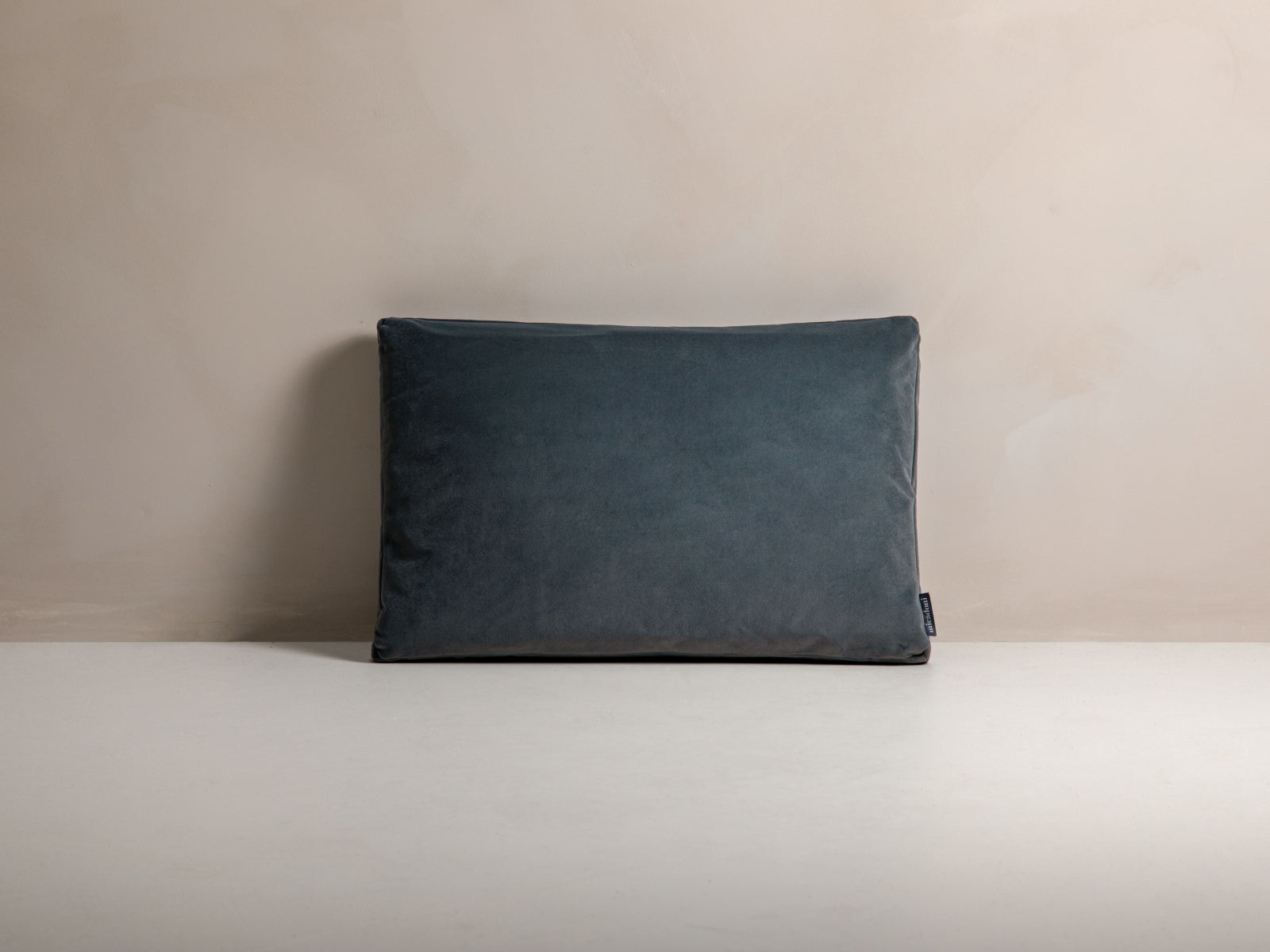 Stripy Velvet Pillow, 60x14 cm — Grey
