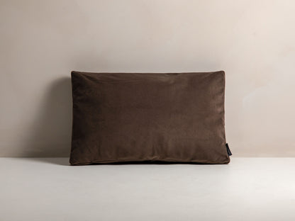 Kissen Samt Blau Stripy — Brown