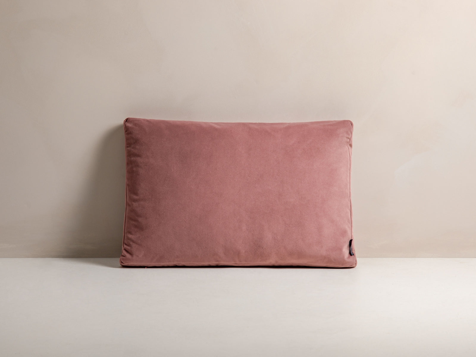 Stripy Velvet Pillow, 60x14 cm — Pink