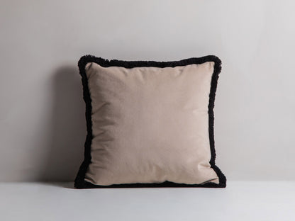 Kissen Samt Beige Hippy — Beige