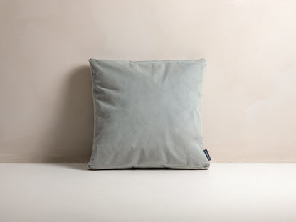 Kissen Samt Blau Mono — Light Grey