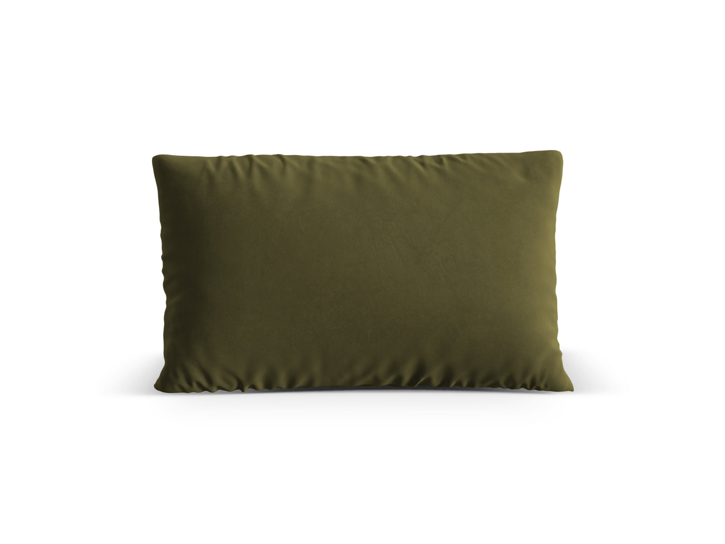 Kissen Samt Beige Nuria — Moss Green Melange