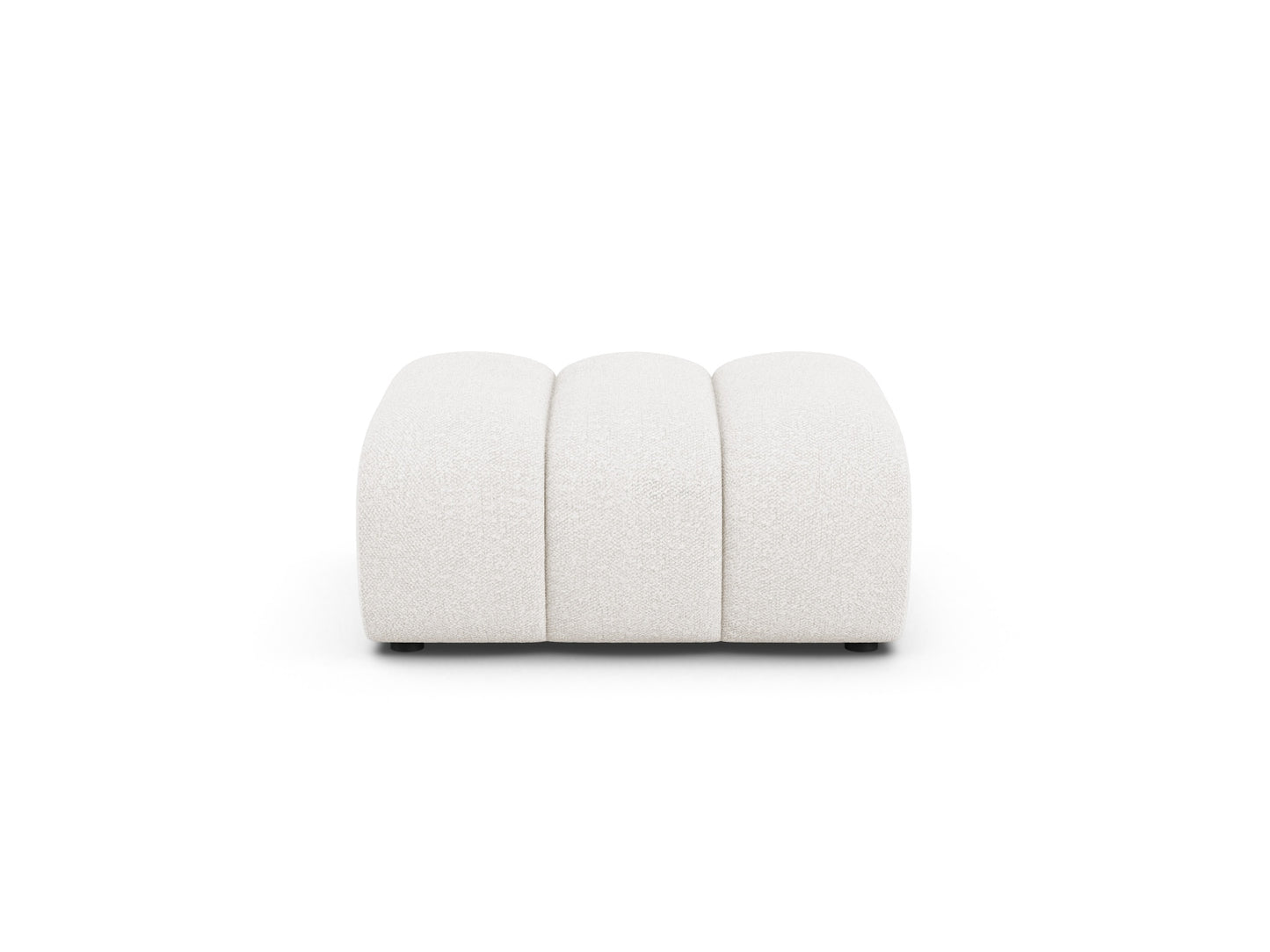 Pouf Bouclé Beige Lupine — White
