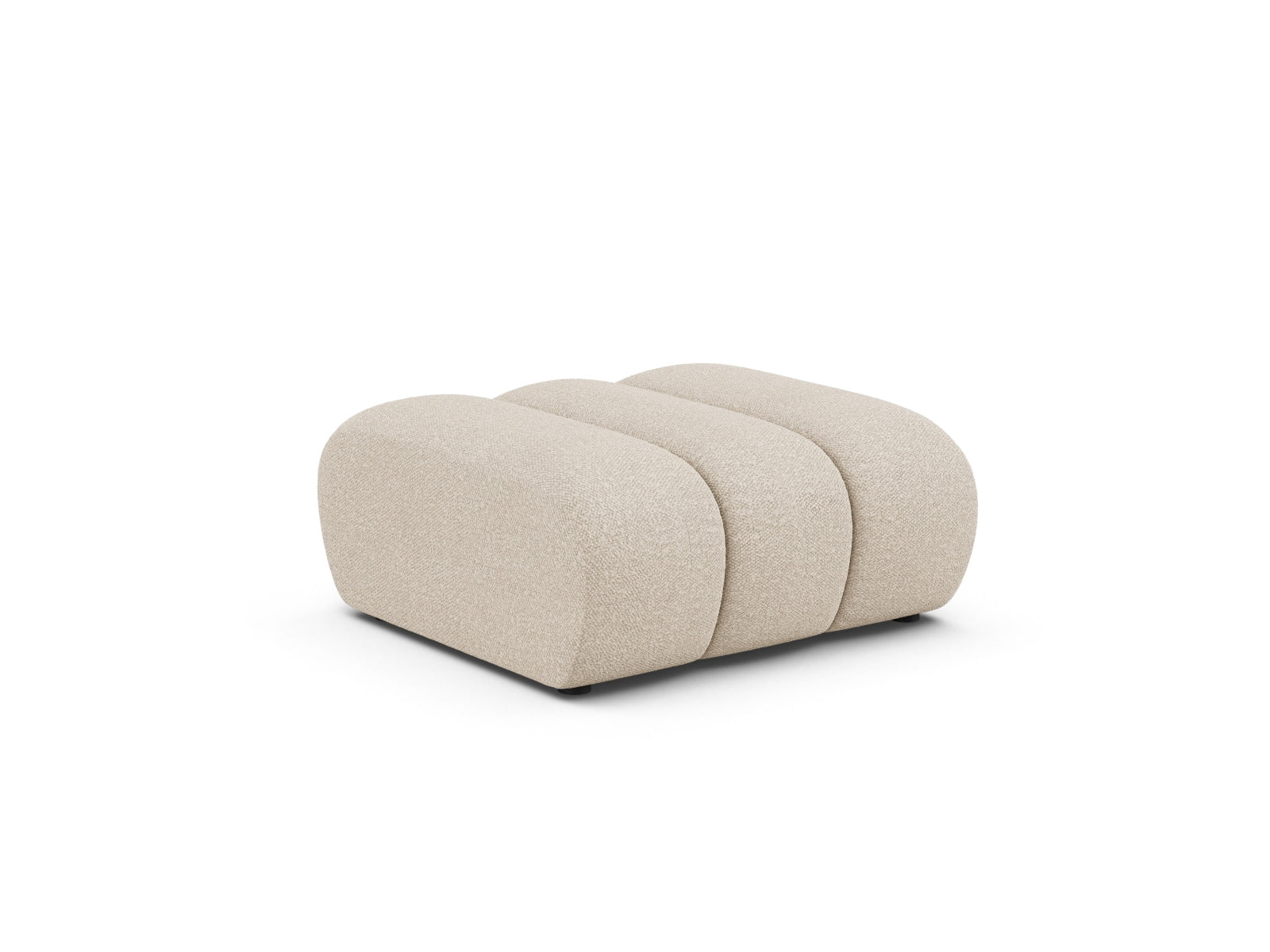 Pouf Bouclé Beige Lupine — Wohnbeispiel