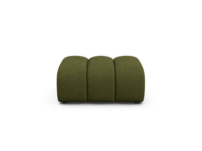Pouf Bouclé Beige Lupine — Dark Olive Green