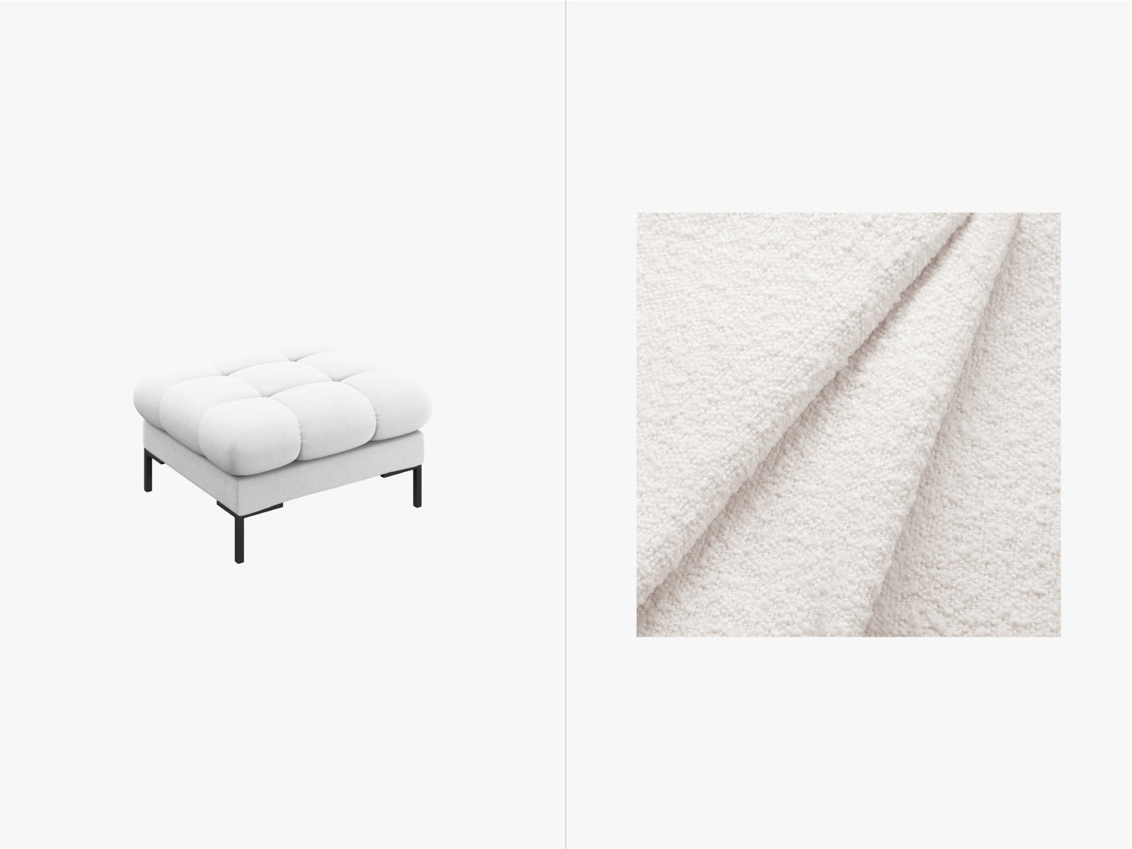 Mamaia Pouf, 60x60 cm — White