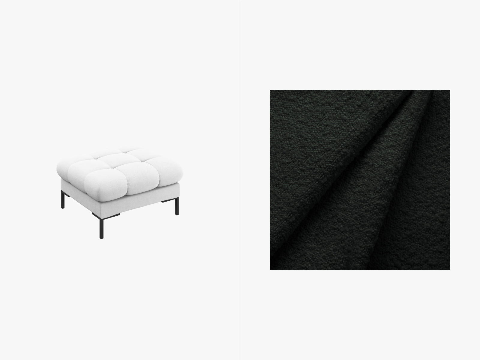 Mamaia Pouf, 60x60 cm — Black