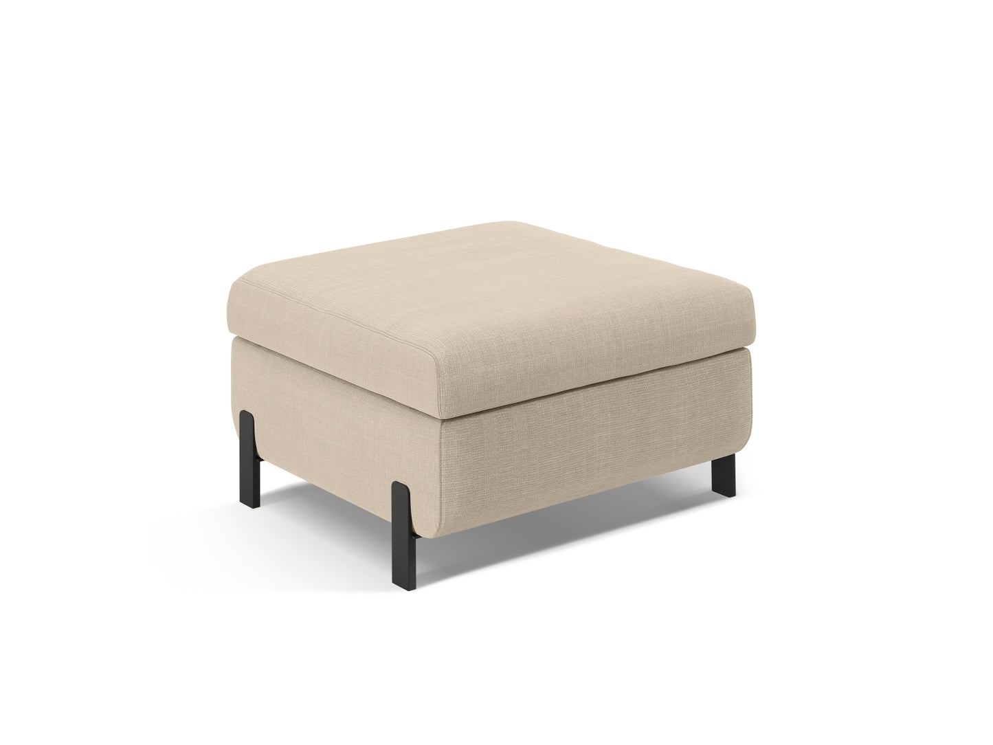 Pouf Strukturstoff Beige Gloria — Beige