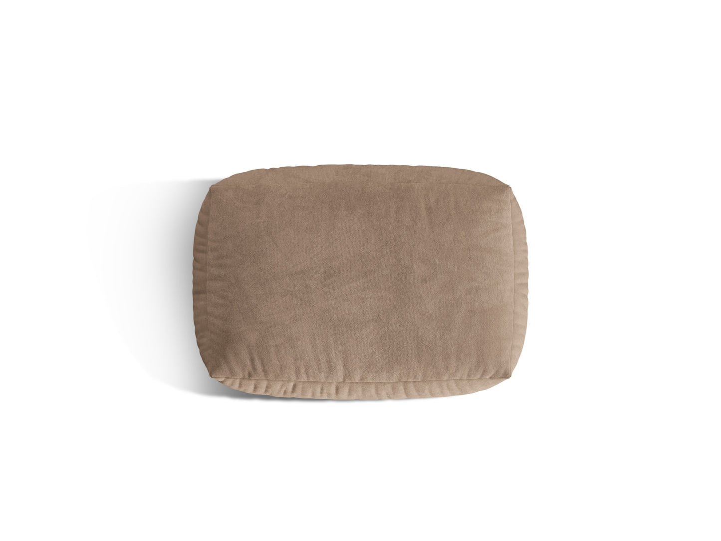 Pouf Samt Dunkelbeige Martina — Maße und Details