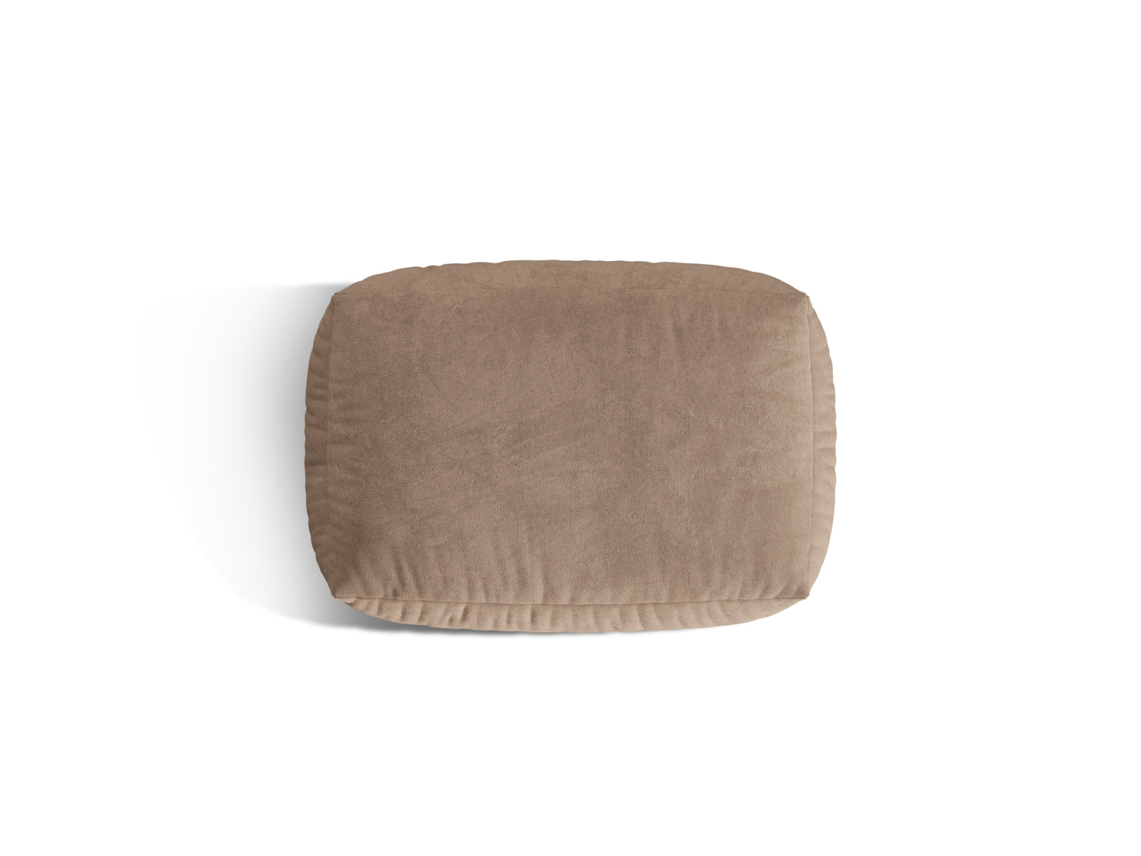 Pouf Samt Dunkelbeige Martina — Maße und Details