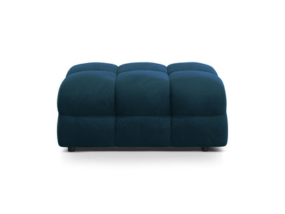 Pouf Samt Almond Beige Kendal — Navy Blue